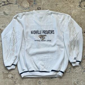 Nashville Predators Custom Vintage Crewneck Sweatshirt